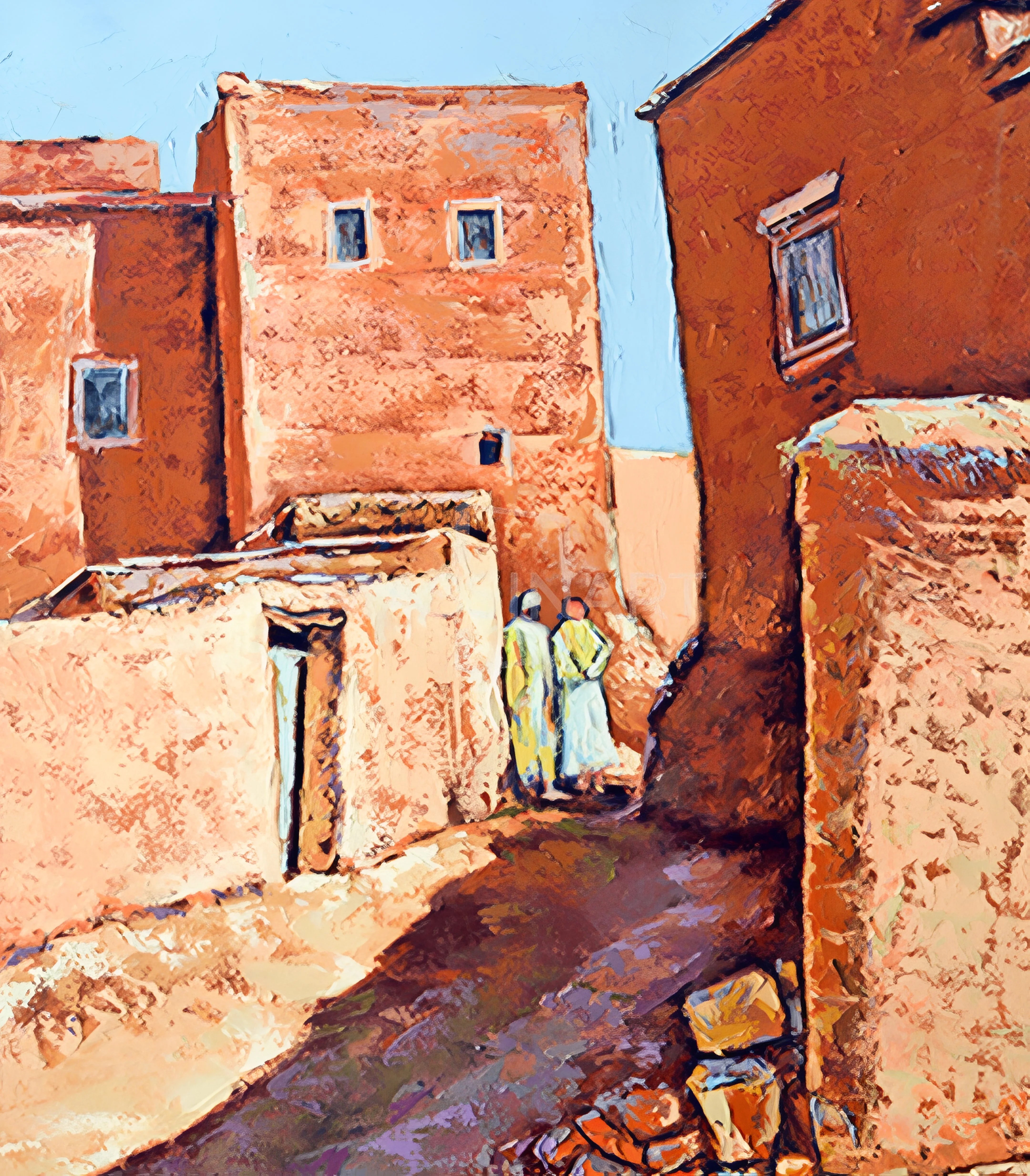 Rencontre au Détour - signé par l'artiste Mohamed Assalmi.